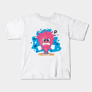 Angry Cartoon Boy. Kids T-Shirt